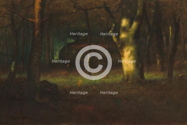 Sunset in the Woods, 1891. Creator: George Inness.