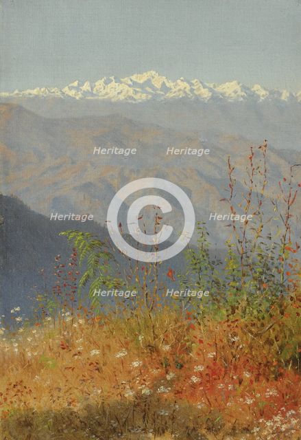 Sunset in the Himalayas, 1879. Artist: Vereshchagin, Vasili Vasilyevich (1842-1904)