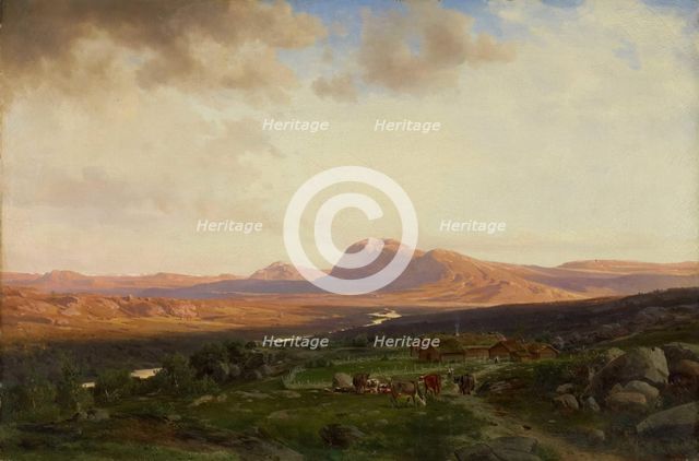 Sunset in the Mountains, 1865. Creator: J. F. Eckersberg.