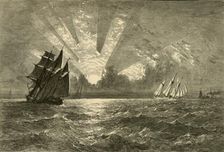 Sunset, Lake Michigan 1874. Creator: W. J. Linton