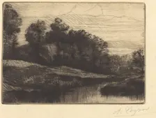 Sunset (Le soir (Coucher de soleil)). Creator: Alphonse Legros