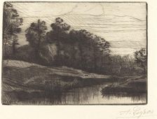 Sunset (Le soir (Coucher de soleil)). Creator: Alphonse Legros