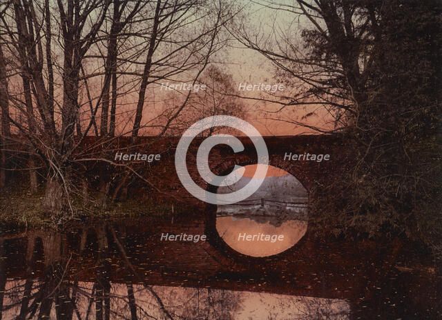 Sunset, Palmer Bridge, New York, c1900. Creator: Unknown.