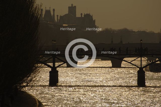 Sunset, River Seine, Paris, France, 2008. Creator: LTL.