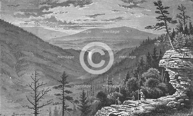 'Sunset Rock, Catskill Mountains', 1883. Artist: Charles E.H Bonwill.