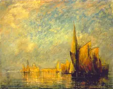 Sunset, San Giorgio, late 19th-early 20th century. Creator: William Gedney Bunce