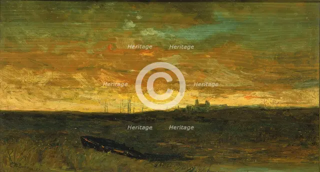 Sunset Scene, ca. 1875-1885. Creator: Edward Mitchell Bannister.