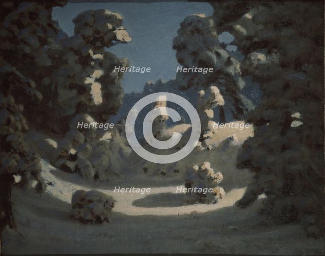 Sunspots on the hoarfrost, 1876-1890. Artist: Kuindzhi, Arkhip Ivanovich (1842-1910)