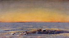 Sunrise 1896. Artist: Bruno Liljefors