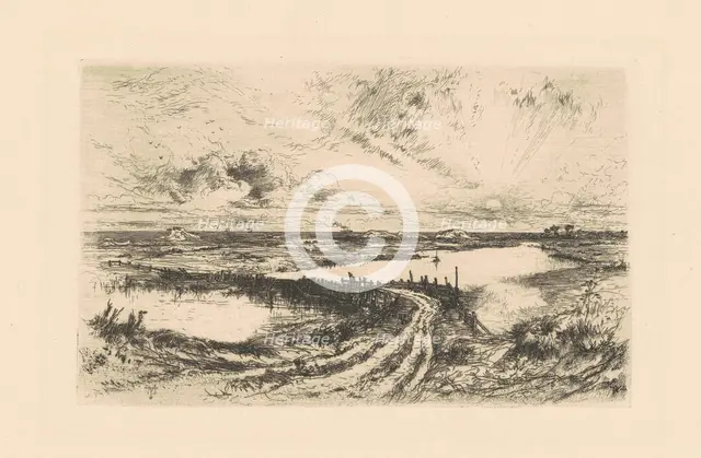 Sunrise?The Pond, Easthampton, Long Island, 1881. Creator: Thomas Moran.