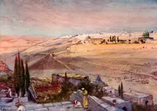 Sunrise from the Mount of Olives 1902. Creator: John Fulleylove