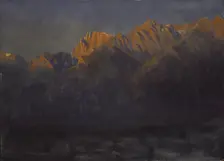 Sunrise in the Sierras, ca. 1872. Creator: Albert Bierstadt