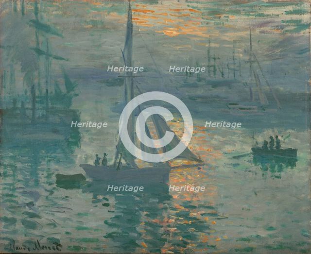 Sunrise (Marine), 1872 or 1873. Creator: Claude Monet.