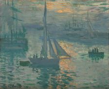 Sunrise (Marine), 1872 or 1873. Creator: Claude Monet