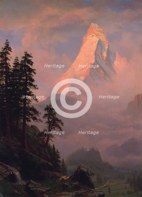 Sunrise on the Matterhorn, after 1875. Creator: Albert Bierstadt.