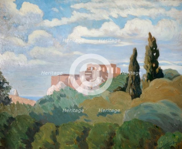 Sunrise On The Parthenon, Athens, 1933. Creator: Prince Nicholas of Greece and Denmark.