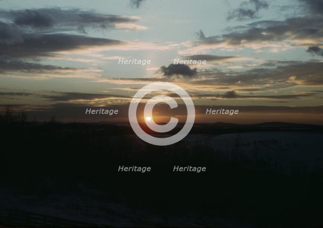 Sunrise or sunset, between 1941 and 1942. Creator: Unknown.