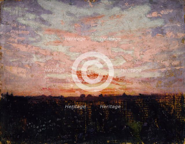 Sunrise or Sunset, study for book, Concealing Coloration in the Animal Kingdom, ca. 1905-1909. Creator: Abbott Handerson Thayer.