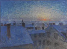 Sunrise over the Rooftops. Motif from Stockholm , 1903
