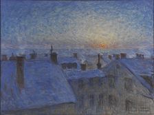 Sunrise over the Rooftops. Motif from Stockholm , 1903