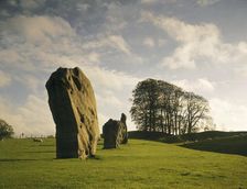 Sunrise over the stones, Avebury Stone Circle, Wiltshire, 1990
