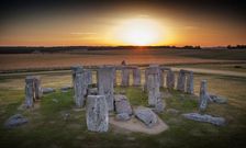 Sunrise, Stonehenge, Wiltshire. Artist: Historic England Staff Photographer