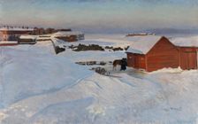 Suomenlinna in February, 1900-1904. Creator: Sergei Wlasoff