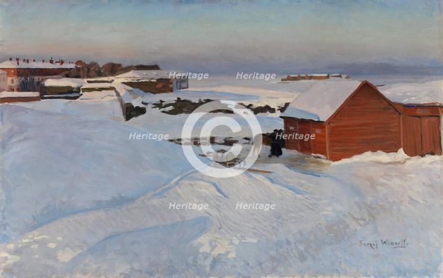 Suomenlinna in February, 1900-1904. Creator: Sergei Wlasoff.