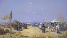 Supervisor of the Bukhtarma Fishing Unit Greeting the Chinese Amban,18th century. Creator: Nikolay Nikolaevich Karazin