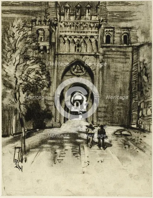 Superb Puerta del Sol, c. 1903. Creator: Joseph J Pennell.