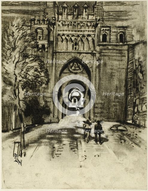 Superb Puerta del Sol, c. 1903. Creator: Joseph J Pennell.