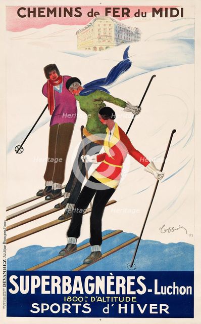 Superbagnères - Luchon. Sports d'hiver, 1929. Creator: Cappiello, Leonetto (1875-1942).