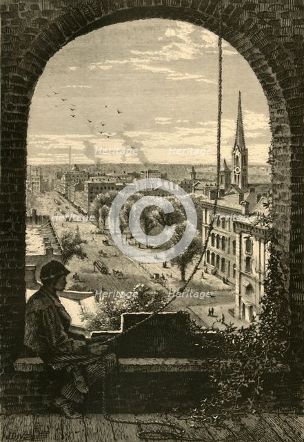 'Superior Street, Cleveland, from Presbyterian Church', 1872. Creator: John Karst.