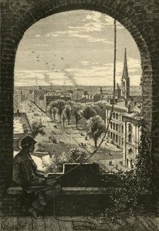 Superior Street, Cleveland, from Presbyterian Church 1872. Creator: John Karst