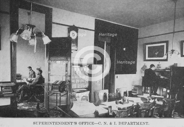 Superintendent's office- C. N. & I. Department, 1915. Creator: Unknown.