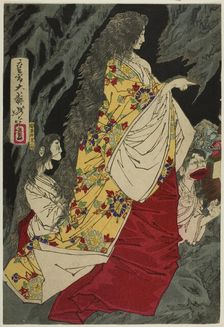 Supernatural Beings at Shirazunoyabu in Yawata, 1881. Creator: Tsukioka Yoshitoshi