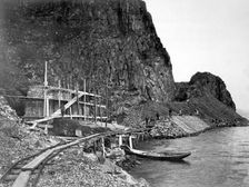 Support Wall and Railcut at Verst 11, 1900-1904. Creator: Unknown