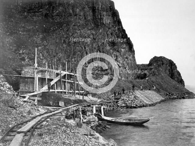 Support Wall and Railcut at Verst 11, 1900-1904. Creator: Unknown.
