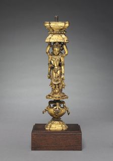 Support with Addorsed Figures, 1400s. Creator: Unknown