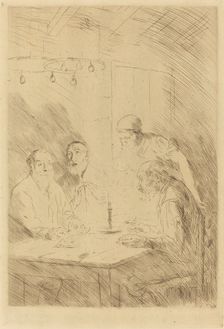 Supper of the Poor (Le souper chez misere). Creator: Alphonse Legros