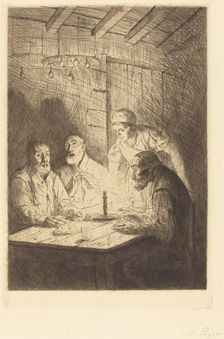 Supper of the Poor (Le souper chez misere). Creator: Alphonse Legros