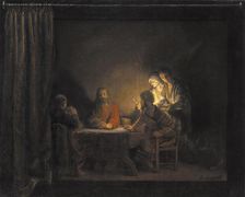 Supper at Emmaus, 1648. Creator: Workshop of Rembrandt