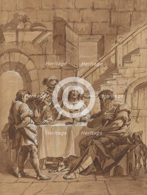 Supper at Emmaus, 18th century. Creator: Francesco Fontebasso.