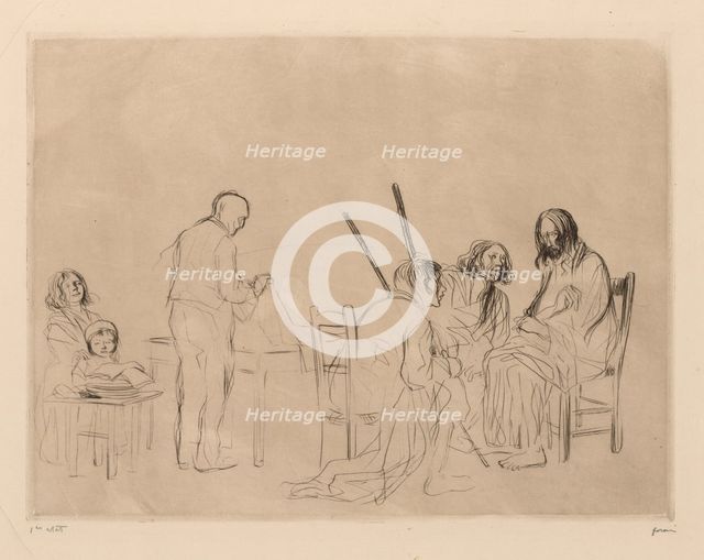 Supper at Emmaus. Creator: Jean Louis Forain (French, 1852-1931).