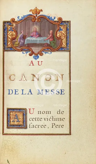 Supper at Emmaus; Prayers of the Mass, about 1720-1730. Creator: Jean Pierre Rousselet.