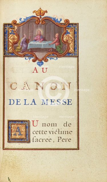 Supper at Emmaus; Prayers of the Mass, about 1720-1730. Creator: Jean Pierre Rousselet.
