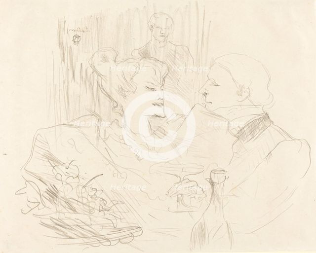 Supper in London (Souper à Londres), 1896. Creator: Henri de Toulouse-Lautrec.