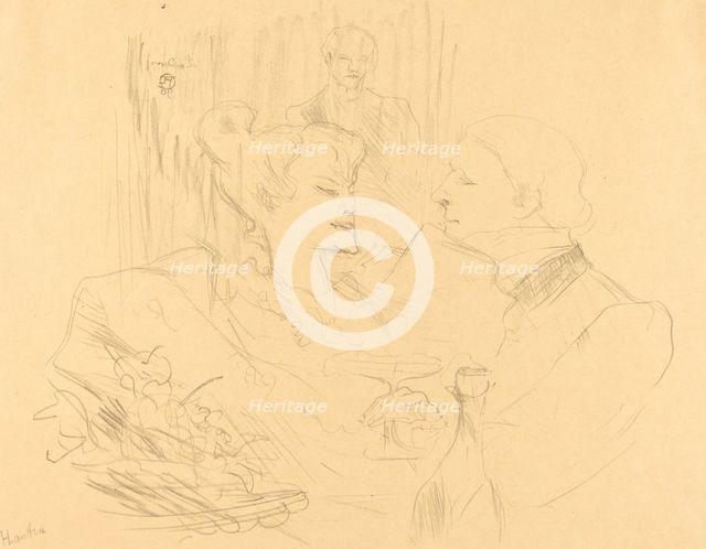 Supper in London (Souper à Londres), 1896. Creator: Henri de Toulouse-Lautrec.