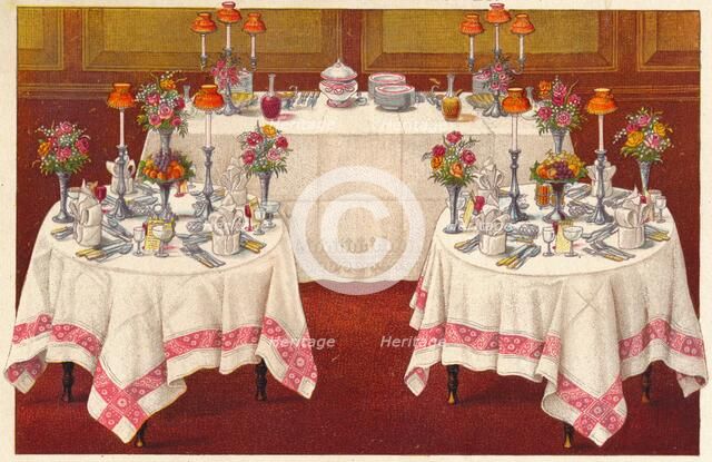'Supper Tables with Buffet', c1907. Creator: Unknown.