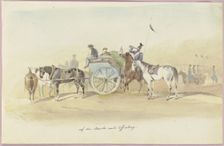Supply wagon on the way to Offenburg, 19th century. Creator: Reinhold Braun
